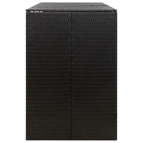 Containerberging driedubbel 207x80x117 cm poly rattan zwart 5