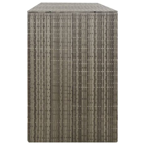 Containerberging driedubbel 207x80x117 cm poly rattan grijs 5