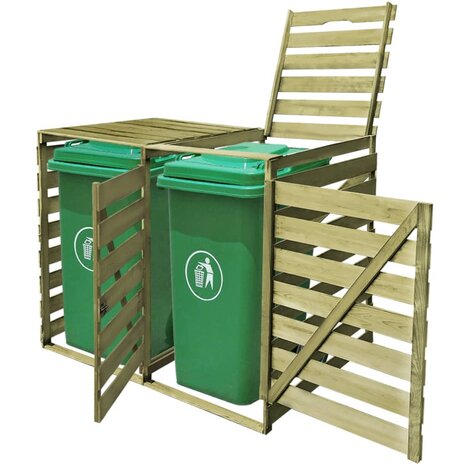 Containerberging dubbel 240 L geïmpregneerd hout  3