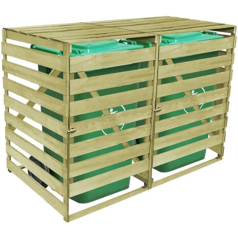 Containerberging dubbel 240 L geïmpregneerd hout  4