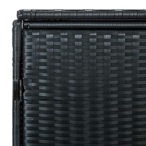 Containerberging dubbel 148x80x111 cm poly rattan zwart  8