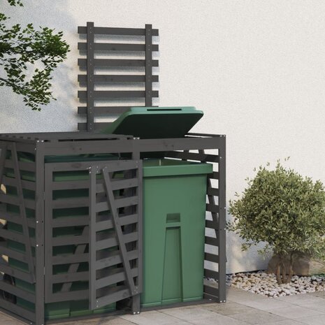 Containerberging verlengstuk massief grenenhout grijs 1