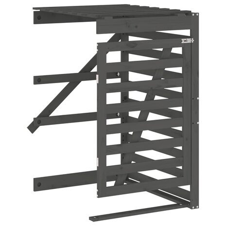 Containerberging verlengstuk massief grenenhout grijs 2