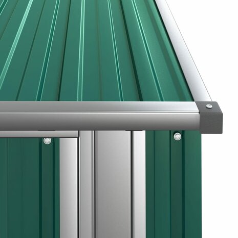 Tuinschuur 118,5x97x209,5 cm gegalvaniseerd staal groen 7