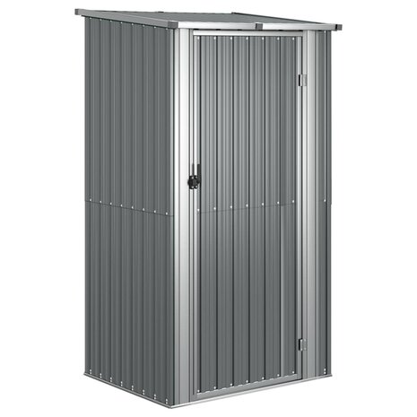 Tuinschuur 118,5x97x209,5 cm gegalvaniseerd staal grijs 2