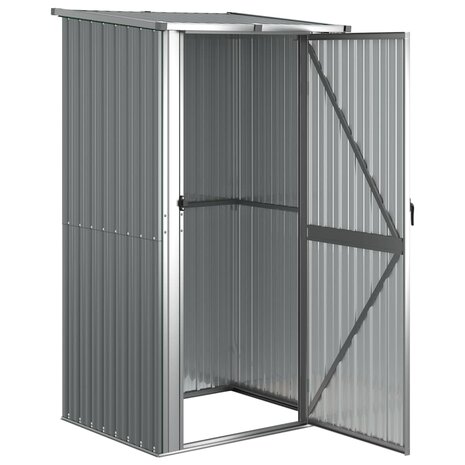 Tuinschuur 118,5x97x209,5 cm gegalvaniseerd staal grijs 3