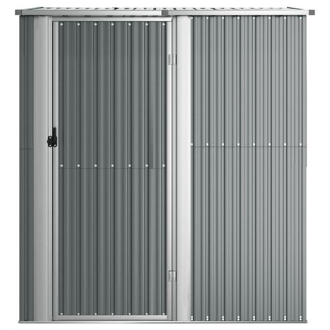 Tuinschuur 180,5x97x209,5 cm gegalvaniseerd staal grijs 3