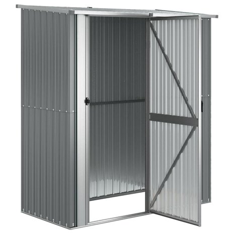 Tuinschuur 180,5x97x209,5 cm gegalvaniseerd staal grijs 4