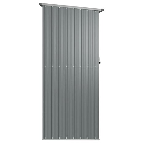 Tuinschuur 180,5x97x209,5 cm gegalvaniseerd staal grijs 5