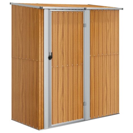 Tuinschuur 180,5x97x209,5 cm gegalvaniseerd staal bruin 2