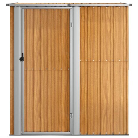 Tuinschuur 180,5x97x209,5 cm gegalvaniseerd staal bruin 3