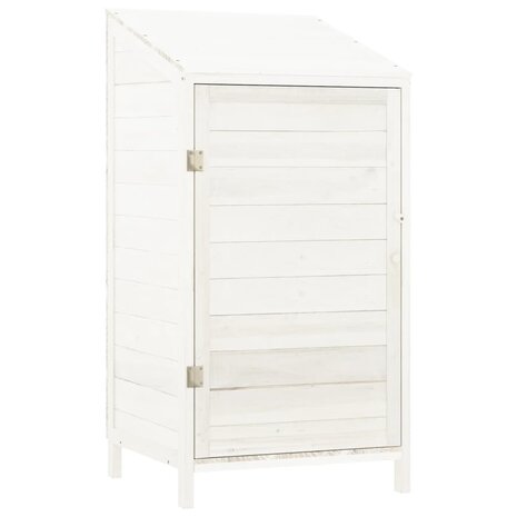 Tuinschuur 55x52x112 cm massief vurenhout wit 2