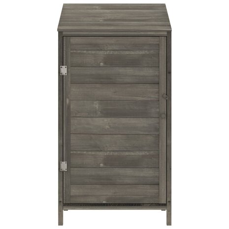 Tuinschuur 55x52x112 cm massief vurenhout antracietkleurig 3