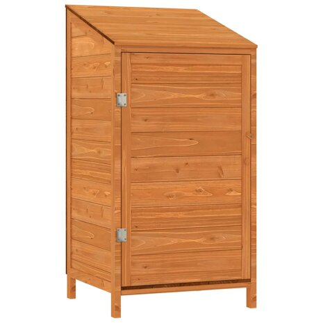 Tuinschuur 55x52x112 cm massief vurenhout bruin 2