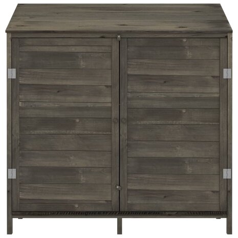Tuinschuur 102x52x112 cm massief vurenhout antracietkleurig 3
