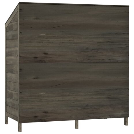 Tuinschuur 102x52x112 cm massief vurenhout antracietkleurig 6