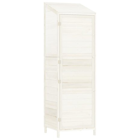 Tuinschuur 55x52x174,5 cm massief vurenhout wit 2