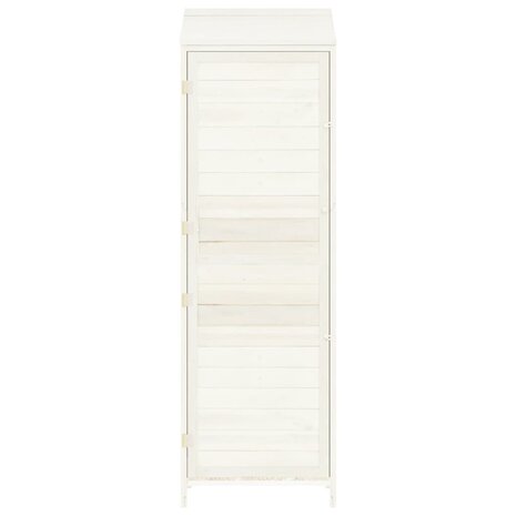 Tuinschuur 55x52x174,5 cm massief vurenhout wit 4