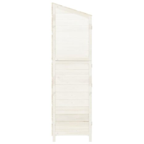 Tuinschuur 55x52x174,5 cm massief vurenhout wit 5