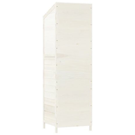 Tuinschuur 55x52x174,5 cm massief vurenhout wit 6