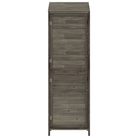 Tuinschuur 55x52x174,5 cm massief vurenhout antracietkleurig 4