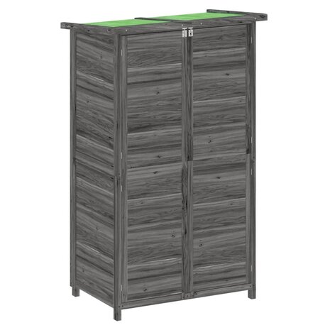 Tuinschuur 83x57x140 cm massief grenenhout grijs 2