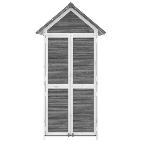 Tuinschuur 89x52,5x175 cm massief grenenhout grijs 4