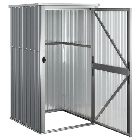 Tuinschuur 88x89x161 cm gegalvaniseerd staal grijs 5
