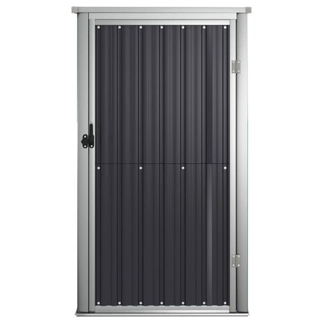 Tuinschuur 88x89x161 cm gegalvaniseerd staal antracietkleurig 3