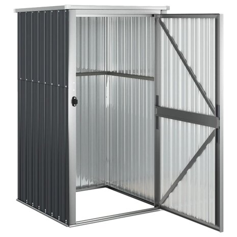 Tuinschuur 88x89x161 cm gegalvaniseerd staal antracietkleurig 5