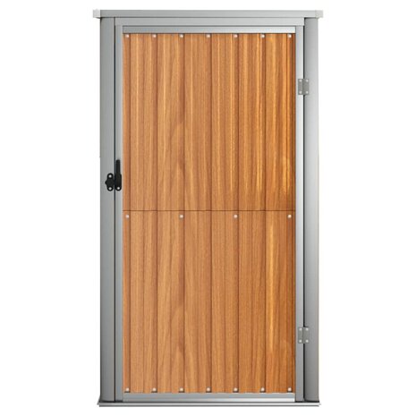 Tuinschuur 88x89x161 cm gegalvaniseerd staal bruin 3