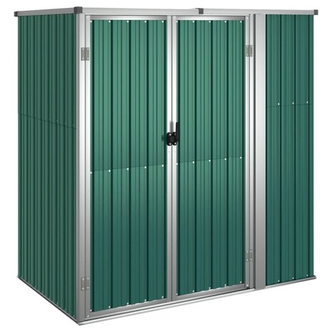 Tuinschuur 161x89x161 cm gegalvaniseerd staal groen 2