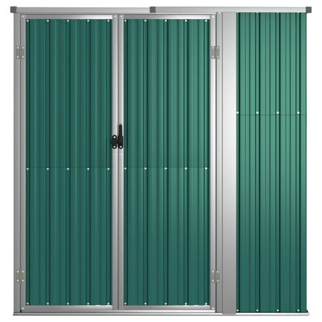 Tuinschuur 161x89x161 cm gegalvaniseerd staal groen 3