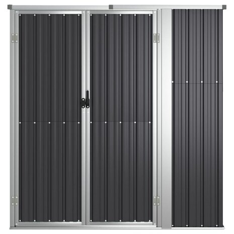 Tuinschuur 161x89x161 cm gegalvaniseerd staal antracietkleurig 3
