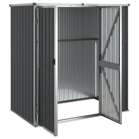 Tuinschuur 161x89x161 cm gegalvaniseerd staal antracietkleurig 4