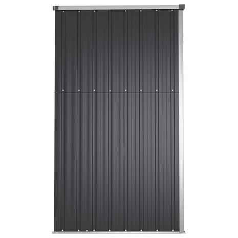 Tuinschuur 225x89x161 cm gegalvaniseerd staal antracietkleurig 5
