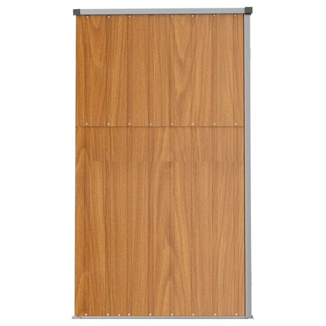 Tuinschuur 225x89x161 cm gegalvaniseerd staal bruin 5