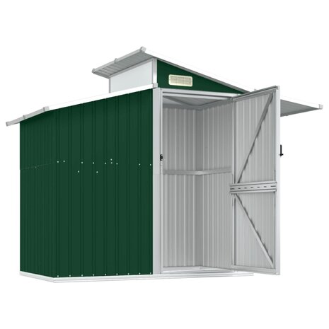 Tuinschuur 270x130x208,5 cm gegalvaniseerd staal groen 4