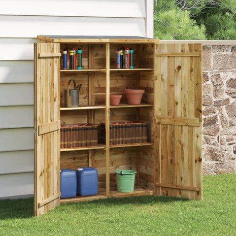 Tuinschuur 123x45x171 cm geïmpregneerd massief grenenhout 1