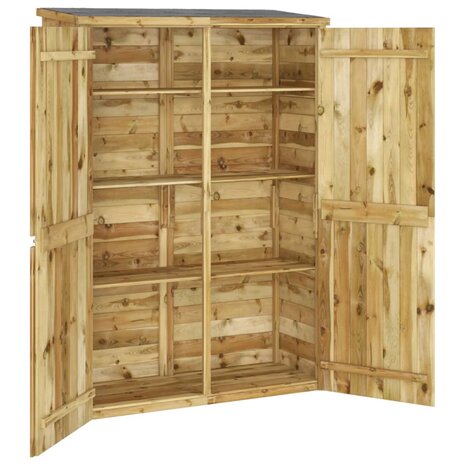Tuinschuur 123x45x171 cm geïmpregneerd massief grenenhout 4