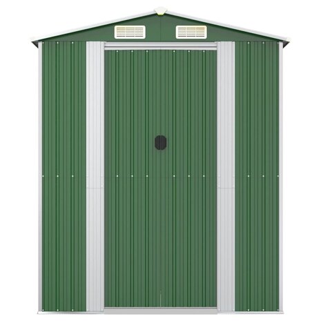 Tuinschuur 192x108x223 cm gegalvaniseerd staal groen 3