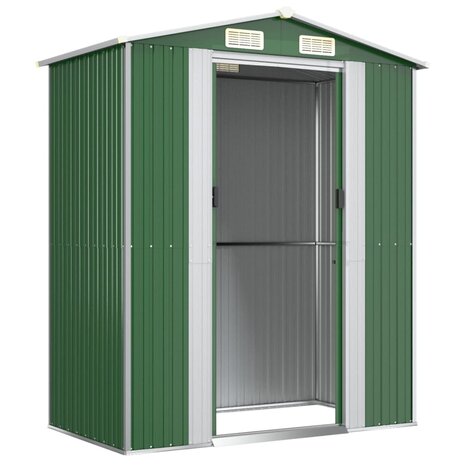 Tuinschuur 192x108x223 cm gegalvaniseerd staal groen 6
