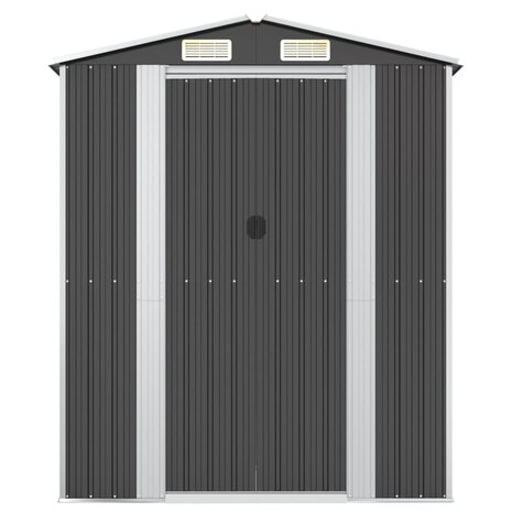 Tuinschuur 192x108x223 cm gegalvaniseerd staal antracietkleurig 3