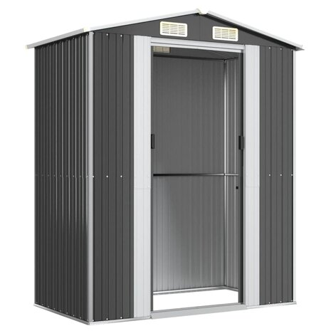 Tuinschuur 192x108x223 cm gegalvaniseerd staal antracietkleurig 6