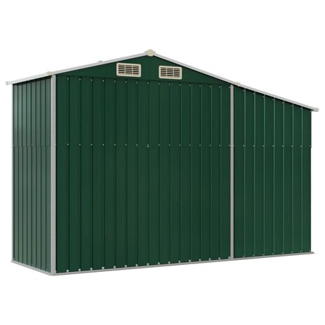 Tuinschuur 277x93x179 cm gegalvaniseerd staal groen 6