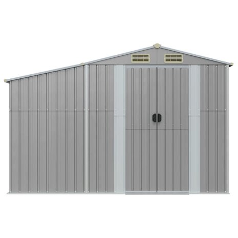 Tuinschuur 277x93x179 cm gegalvaniseerd staal grijs 3