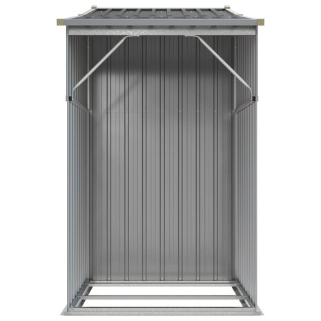 Tuinschuur 277x93x179 cm gegalvaniseerd staal grijs 5