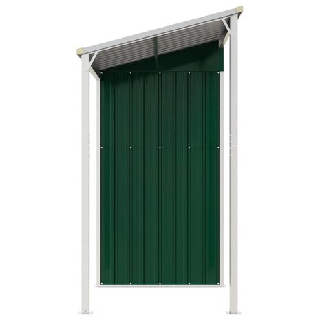 Tuinschuur met verlengd dak 277x110,5x181 cm staal groen 5
