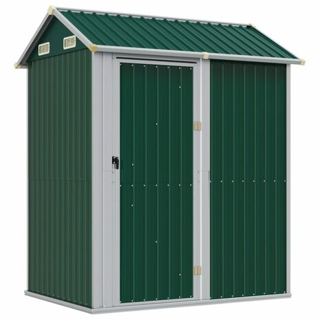 Tuinschuur 192x152,5x237 cm gegalvaniseerd staal groen 2