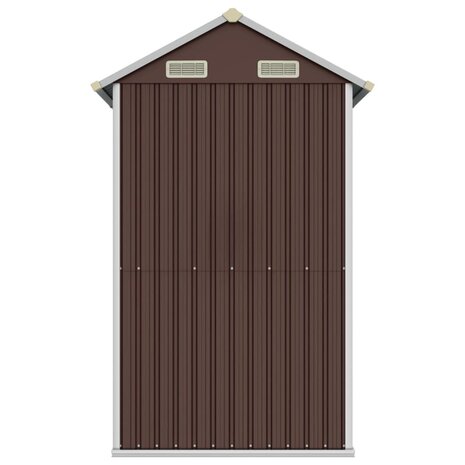 Tuinschuur 192x152,5x237 cm gegalvaniseerd staal bruin 5